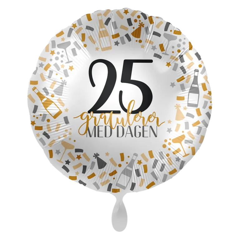 Folieballong - Gratulerer - 25 År