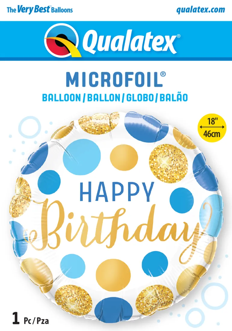 Folieballong - "Happy Birthday" Prikker