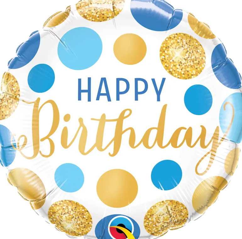 Folieballong - "Happy Birthday" Prikker