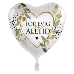 Folieballong Hjerte - For Evig og Alltid