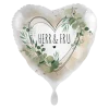 Folieballong Hjerte  - "Herr & Fru"
