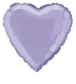Folieballong - Hjerte - Lavendel