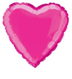 Folieballong - Hjerte - Rosa