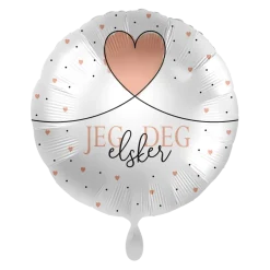 Folieballong - "Jeg Elsker Deg" - Hjerte