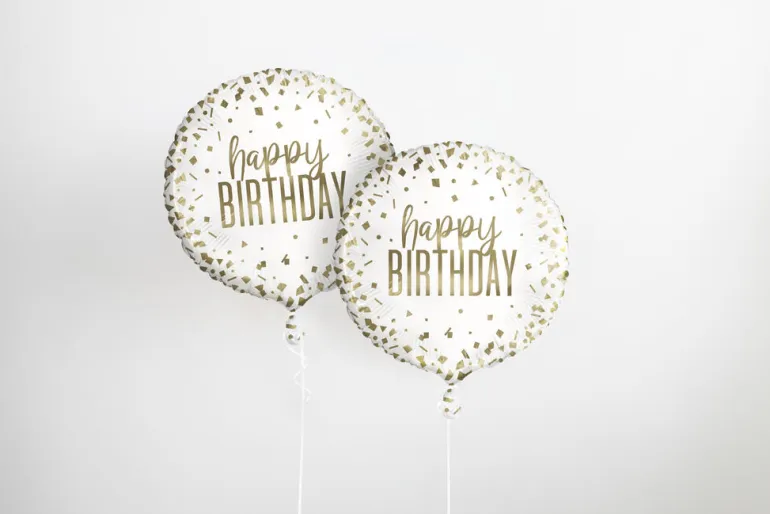 Folieballong - Konfetti - Happy Birthday