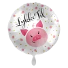 Folieballong - "Lykke Til" - Gris
