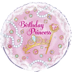 Folieballong - Prinsesse - Rosa