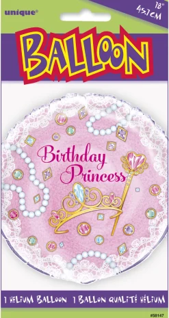 Folieballong - Prinsesse - Rosa