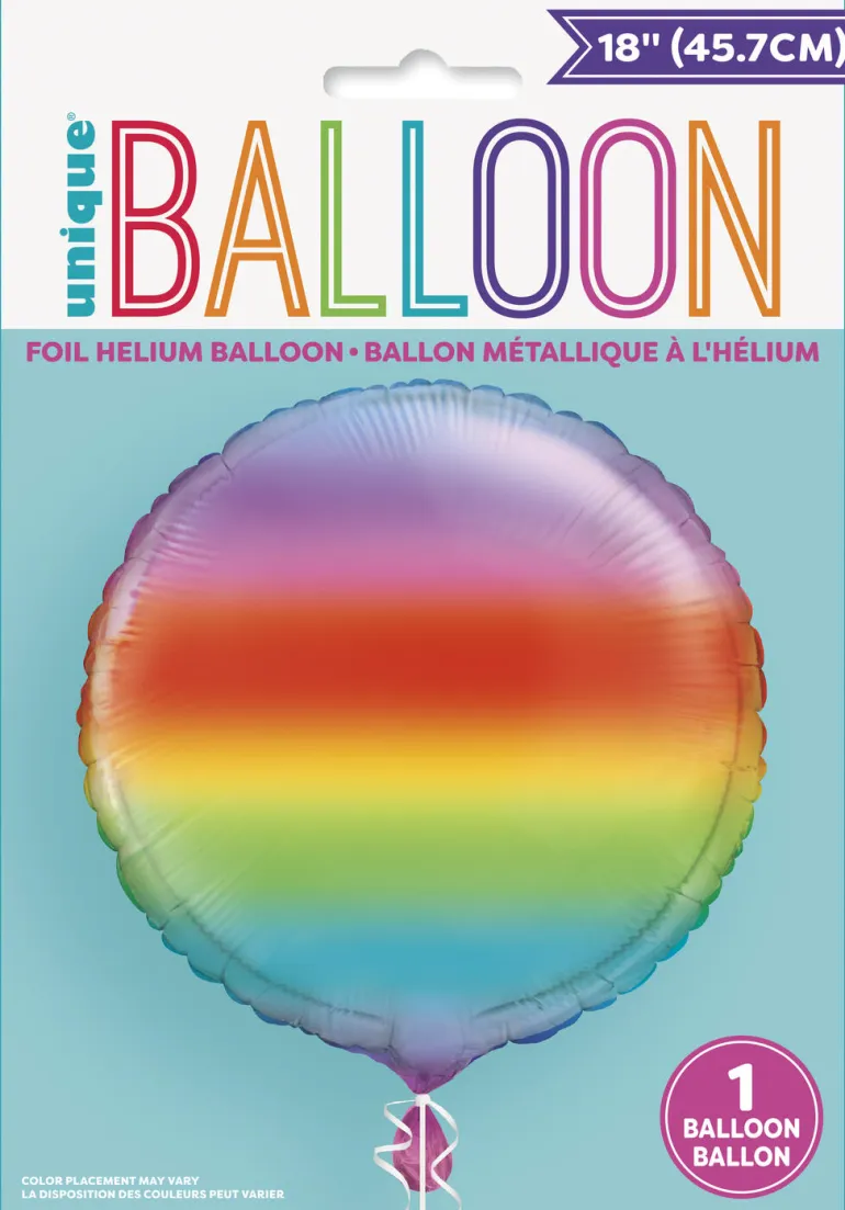 Folieballong - Regnbue