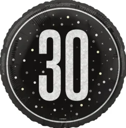 Folieballong - 30 År Sort