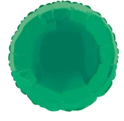 Folieballong - Rund - Grønn Mørk