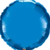 Folieballong Rund Premium - Blå Metallic