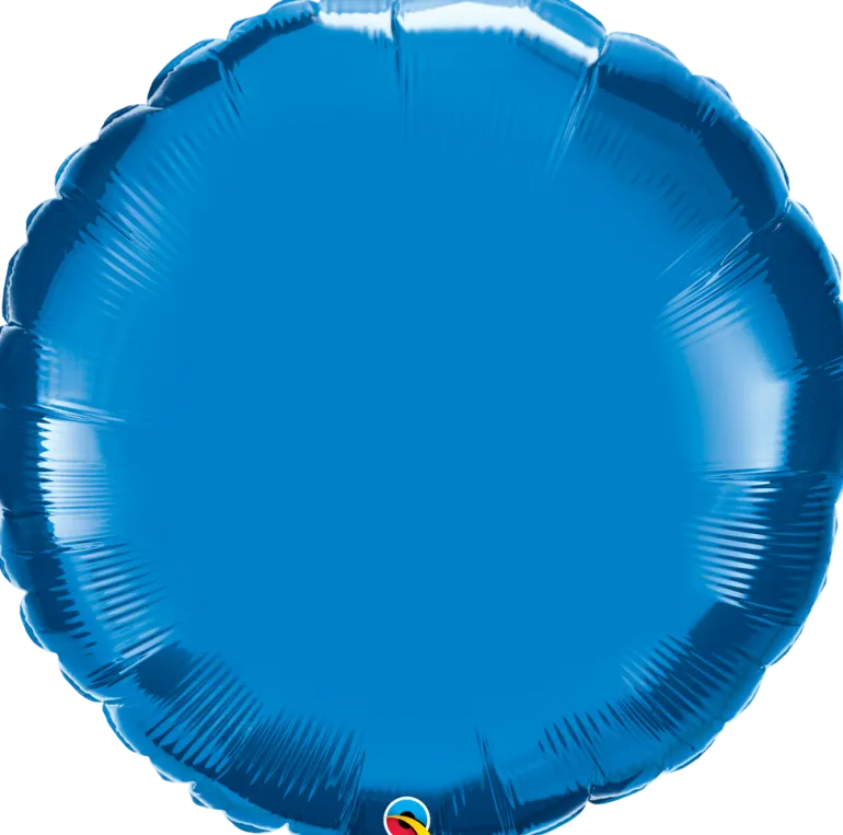 Folieballong Rund Premium - Blå Metallic