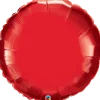 Folieballong Rund Premium - Rød Metallic