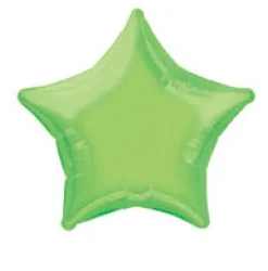 Folieballong - Stjerne Lime Grønn