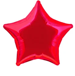 Folieballong - Stjerne Rød