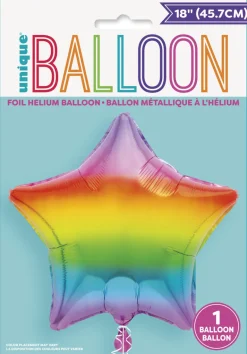 Folieballong - Stjerne - Regnbue