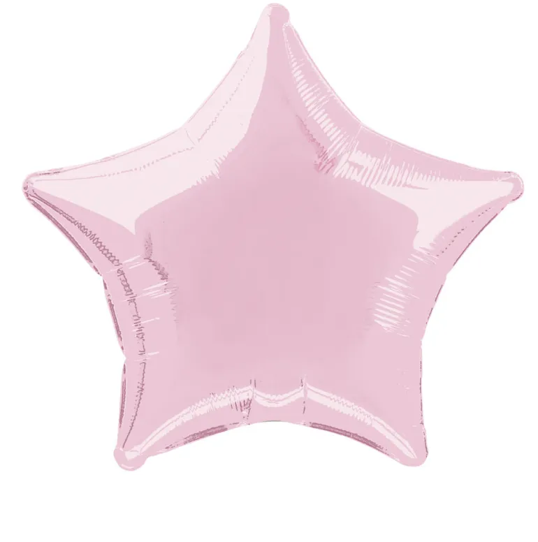 Folieballong - Stjerne Rosa Lys