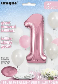 Folieballong Tall - Baby Rosa - Nummer 1