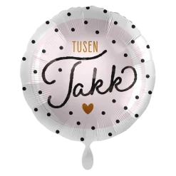 Folieballong - "Tusen Takk" - Prikker