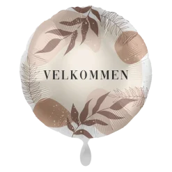 Folieballong - Velkommen - Brune Blader