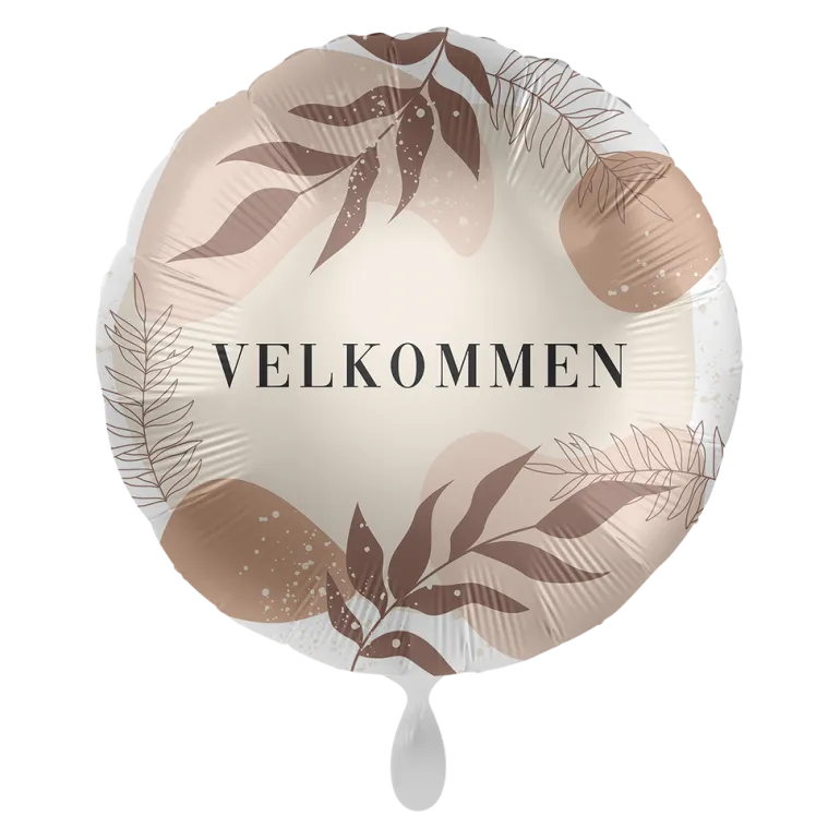 Folieballong - Velkommen - Brune Blader