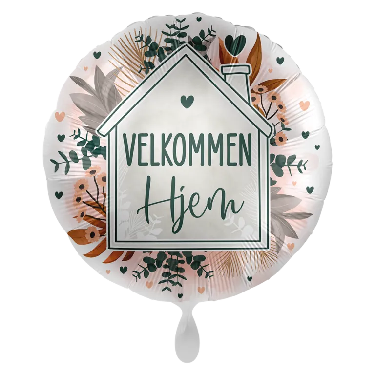 Folieballong - "Velkommen Hjem" - Hus