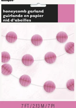 Girlander med Honeycombs - Rosa