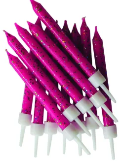 12 Glitter Kakelys Fuchsia