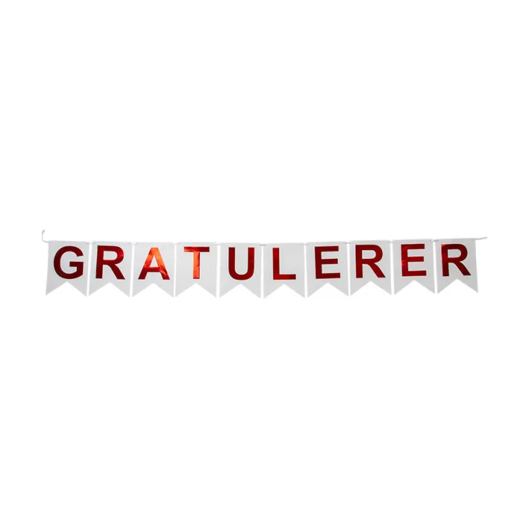 Gratulerer - Flaggbanner