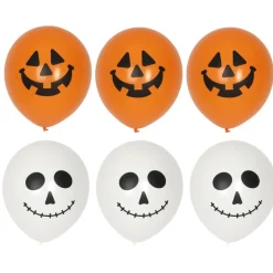 Halloween ballonger - Hvit/oransje