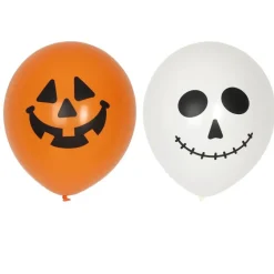Halloween ballonger - Hvit/oransje