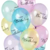 Happy Birthday - Gjennomsiktig pastel