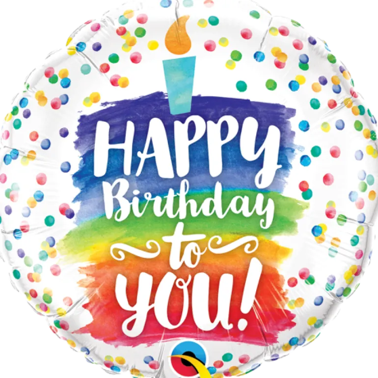 Happy Birthday To You Rainbow Cake