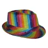 Hatt - Paljetter - Regnbue