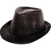 Hatt Trilby - Paljetter Sort