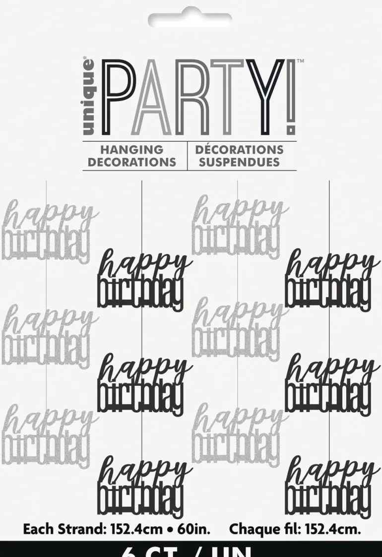 Hengende dekorasjon - "Happy Birthday"