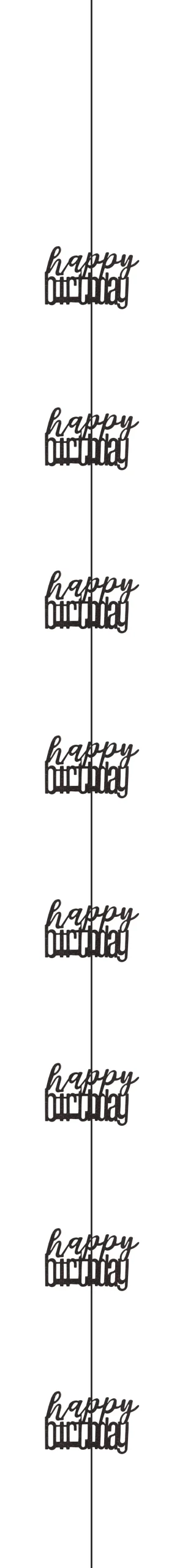 Hengende dekorasjon - "Happy Birthday"