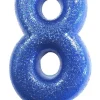 Kakelys - Nummer 8 - Glitter Blå