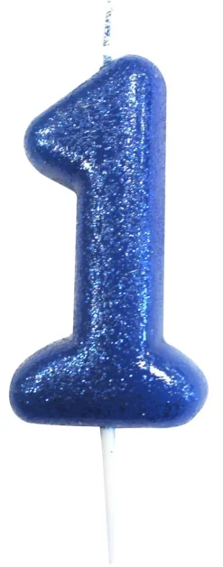 Kakelys - Nummer 1 - Glitter Blå