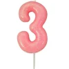 Kakelys - Nummer 3 - Glitter Rosa