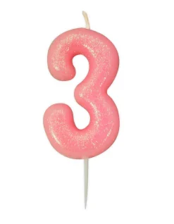 Kakelys - Nummer 3 - Glitter Rosa