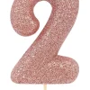 Kakelys - Nummer 2 - Glitter Rosegull