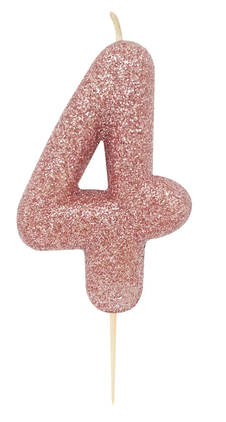 Kakelys - Nummer 4 - Glitter Rosegull
