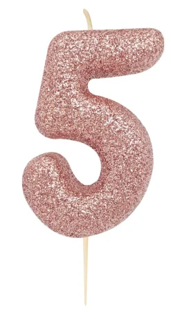 Kakelys - Nummer 5 - Glitter Rosegull