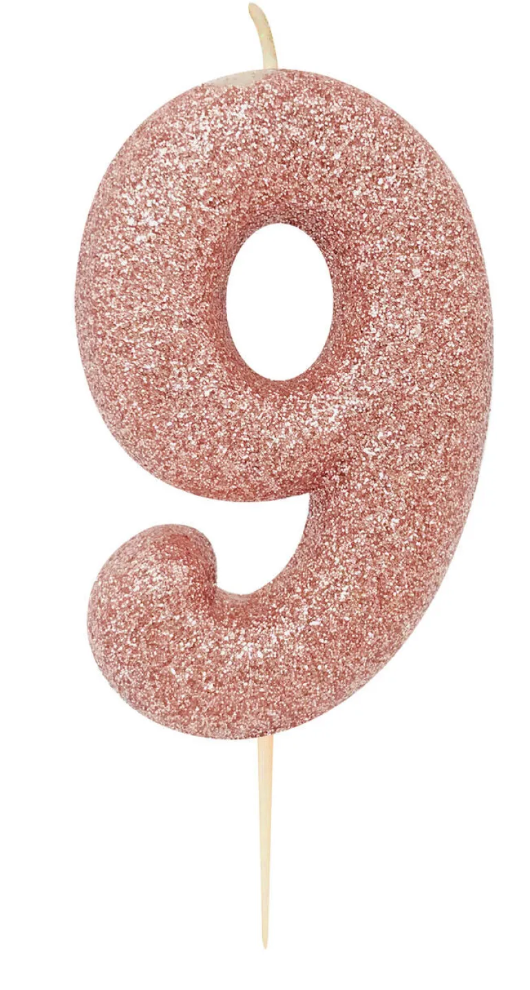 Kakelys - Nummer 9 - Glitter Rosegull