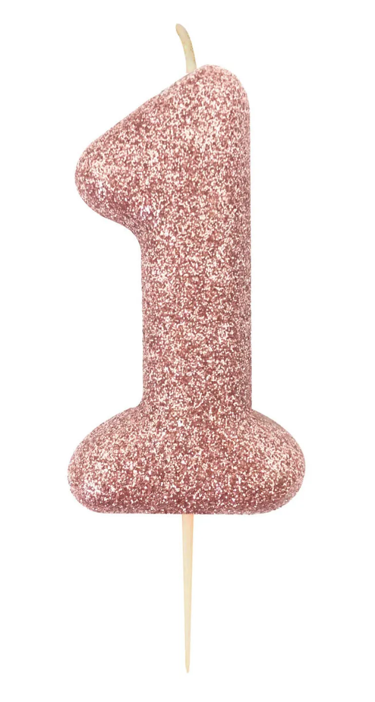 Kakelys - Nummer 1 - Glitter Rosegull