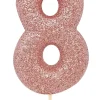 Kakelys - Nummer 8 - Glitter Rosegull