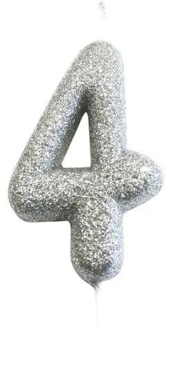 Kakelys - Nummer 4 - Glitter Sølv