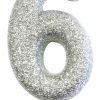 Kakelys - Nummer 6 - Glitter Sølv